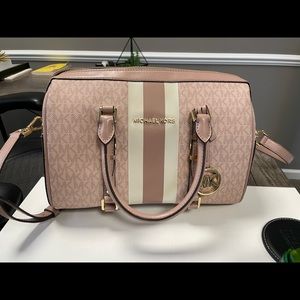 Michael Kors Signature Bedford Legacy MediumTravel Duffel Satchel Handbag